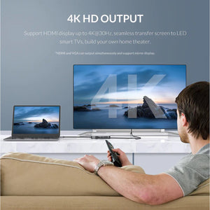 Rockstone - Hub USB Type-C 11 en 1, USB-A, HDMI et Lecteur de Carte SD et Micro SD et Plus - Simple Boutique