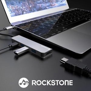 Rockstone - Hub USB Type-C 5 En 1, USB-A, HDMI et USB-C - Simple Boutique