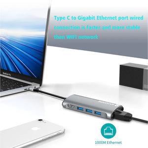 Rockstone - Hub USB Type-C 8 en 1, USB-A, HDMI, Lecteurs de Carte SD et Micro SD et Plus - Simple Boutique
