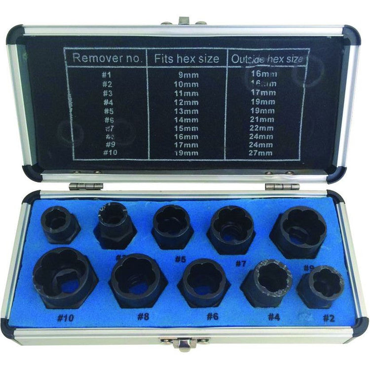 Rodac - Ensemble D'Extracteurs À Douille ''Twist'' (10 Pièces. • Met) - Simple Boutique