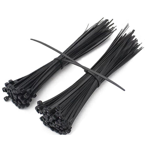 Rodac - Lot de 100 Attaches-Câbles, Longueur de 8", Charge Maximal de 120Lb, Noir - Simple Boutique