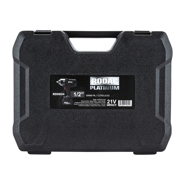 Rodac Platinum - Clé À Percussion Sans Fil 1/2" 1700 Nm - Simple Boutique