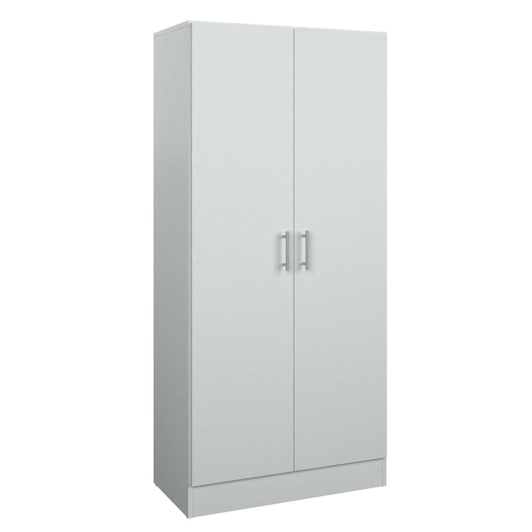 SUA-V - Armoire de Rangement en Mélamine Thermofusionnée, Hauteur de 64", Blanc - Simple Boutique