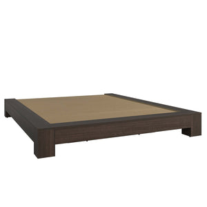 SUA-V - Base de Lit ZEN en Mélamine Thermofusionnée, Grandeur Queen, Tuxedo - Simple Boutique