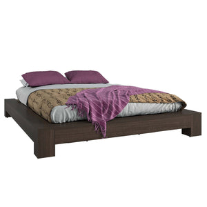 SUA-V - Base de Lit ZEN en Mélamine Thermofusionnée, Grandeur Queen, Tuxedo - Simple Boutique