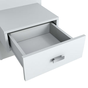 SUA-V - Ensemble de 2 Tables de Nuit ZEN en Mélamine Thermofusionnée, Blanc - Simple Boutique