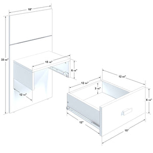 SUA-V - Ensemble de 2 Tables de Nuit ZEN en Mélamine Thermofusionnée, Fashionista - Simple Boutique