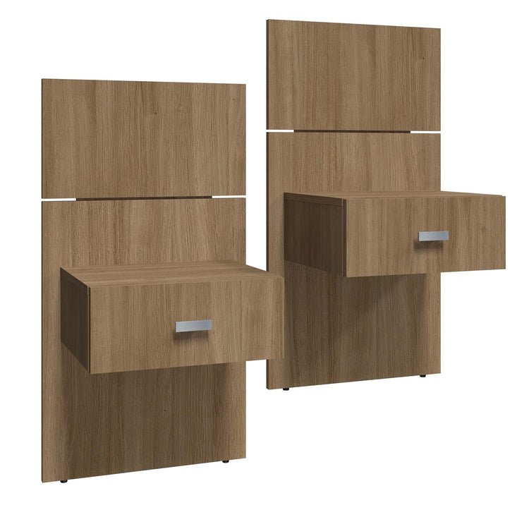 SUA-V - Ensemble de 2 Tables de Nuit ZEN en Mélamine Thermofusionnée, Fashionista - Simple Boutique