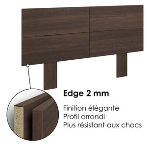 SUA-V - Tête de Lit Ashton en Mélamine Thermofusionnée, Grandeur Queen, Tuxedo - Simple Boutique
