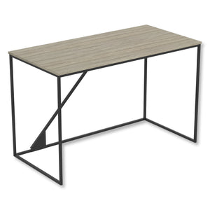 Safdie & Co Bureau d'ordinateur 47.25" de Long pour Bureau à Domicile et Petits Espaces, Idéal pour Écrire, Taupe Foncé et Métal Noir - Simple Boutique