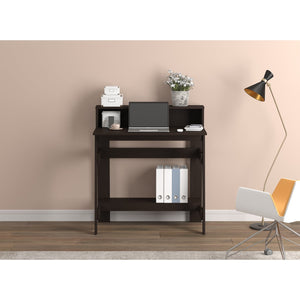 Safdie & Co Bureau d'ordinateur de 31.5" de Long avec 2 Tablettes pour le Bureau à Domicile et les Petits Espaces. Idéal pour Écrire Cappuccino - Simple Boutique