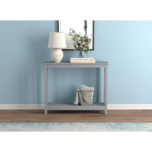 Safdie & Co Table Console ou d'entrée, Table de Sofa Divan, Table Accent 39" de Long avec 1 Tablette pour Salon, Gris Pâle - Simple Boutique