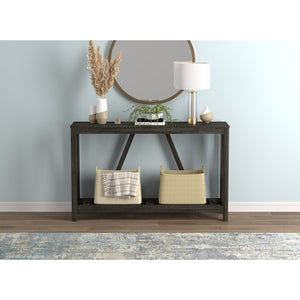 Safdie & Co Table Console ou d'entrée, Table de Sofa Divan, Table Accent 52" de Long avec 1 Tablette pour Salon, Gris Foncé - Simple Boutique