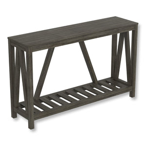 Safdie & Co Table Console ou d'entrée, Table de Sofa Divan, Table Accent 52" de Long avec 1 Tablette pour Salon, Gris Foncé - Simple Boutique