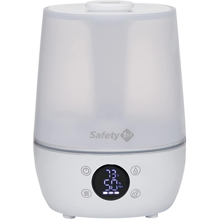 Safety 1st - Humidificateur Sans Filtre, Detecte la Température et Le Niveau D'humidité, Blanc - Simple Boutique