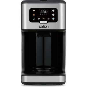 Salton - Cafetière Numérique Programmable, Capacité de 14 Tasses, Pour Café Chaud ou Froid, Acier Inoxydable - Simple Boutique