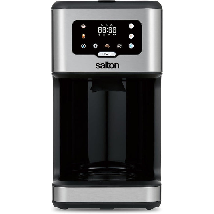 Salton - Cafetière Numérique Programmable, Capacité de 14 Tasses, Pour Café Chaud ou Froid, Acier Inoxydable - Simple Boutique