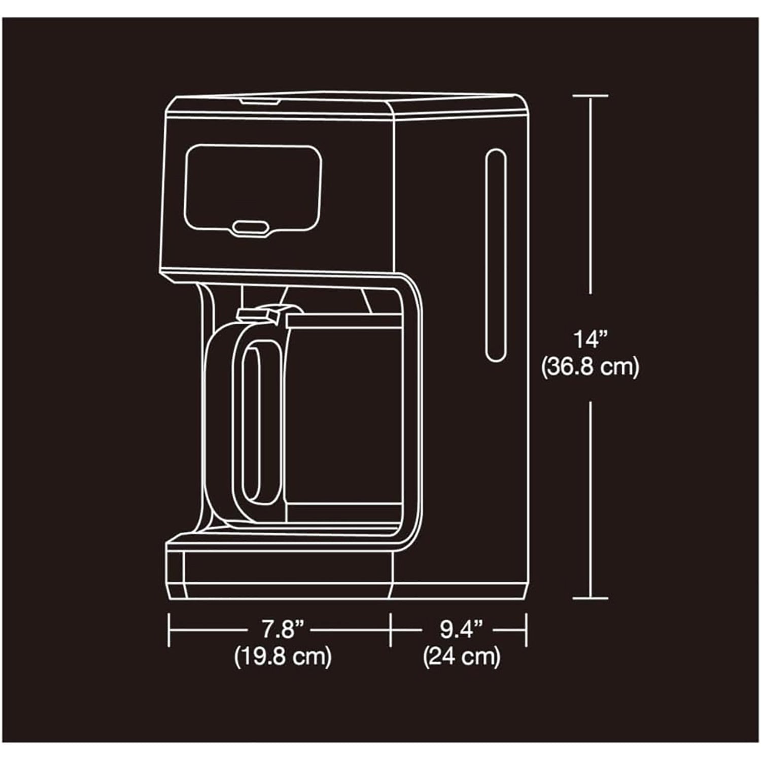 Salton - Cafetière Numérique Programmable, Capacité de 14 Tasses, Pour Café Chaud ou Froid, Acier Inoxydable - Simple Boutique