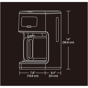 Salton - Cafetière Numérique Programmable, Capacité de 14 Tasses, Pour Café Chaud ou Froid, Acier Inoxydable - Simple Boutique