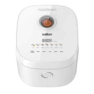 Salton - Cuiseur à Riz Multifonction Micom, Capacité de 20 Tasses, Bol Antiadhésif, Blanc - Simple Boutique