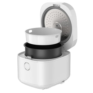 Salton - Cuiseur à Riz Multifonction Micom, Capacité de 20 Tasses, Bol Antiadhésif, Blanc - Simple Boutique