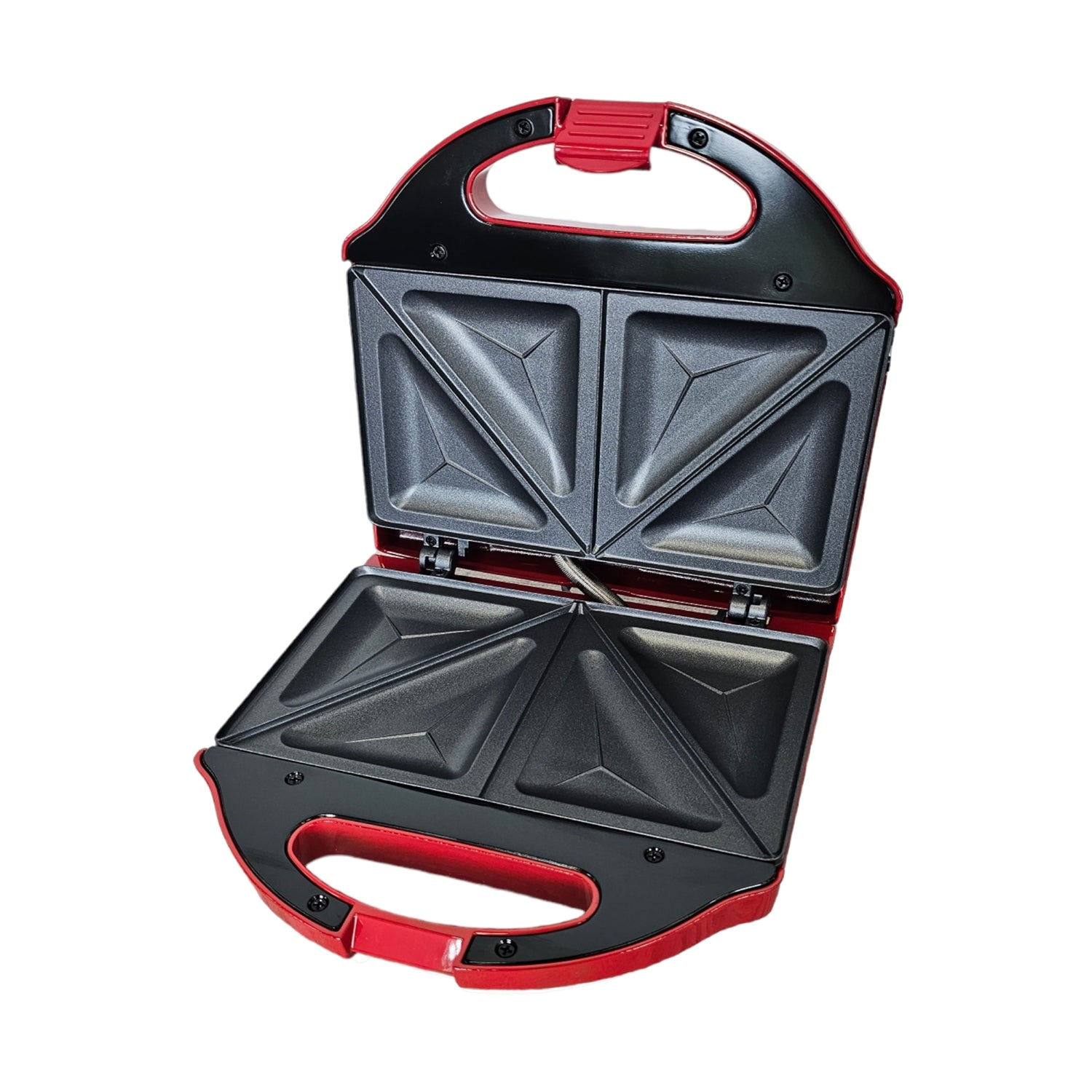 Salton Essentials - Gril à Sandwich Compact avec Suface de Cuisson Anti-Adhésive, Rouge - Simple Boutique
