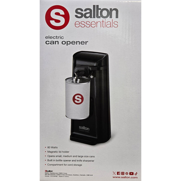 Salton Essentials Ouvre-Boite Électrique 3 en 1 Noir - Simple Boutique