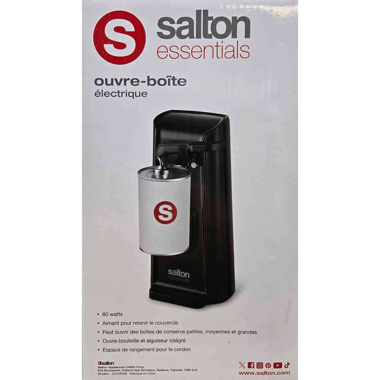 Salton Essentials Ouvre-Boite Électrique 3 en 1 Noir - Simple Boutique