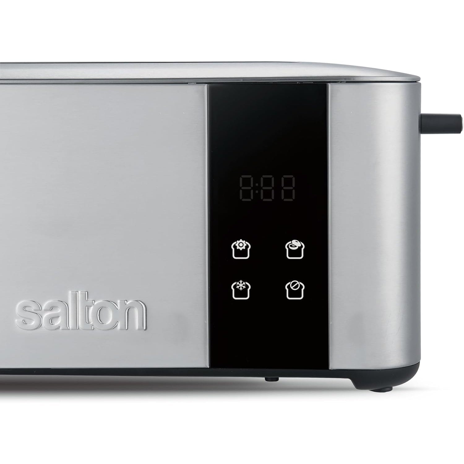 Salton - Grille Pain 2 Tranches avec Compte à Rebours Numérique, 6 Réglages de Teinte, Acier Inoxydable - Simple Boutique