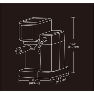 Salton - Machine à Expresso Barista+ 3 en 1, Recipient à Lait Amovible, Acier Inoxydable - Simple Boutique