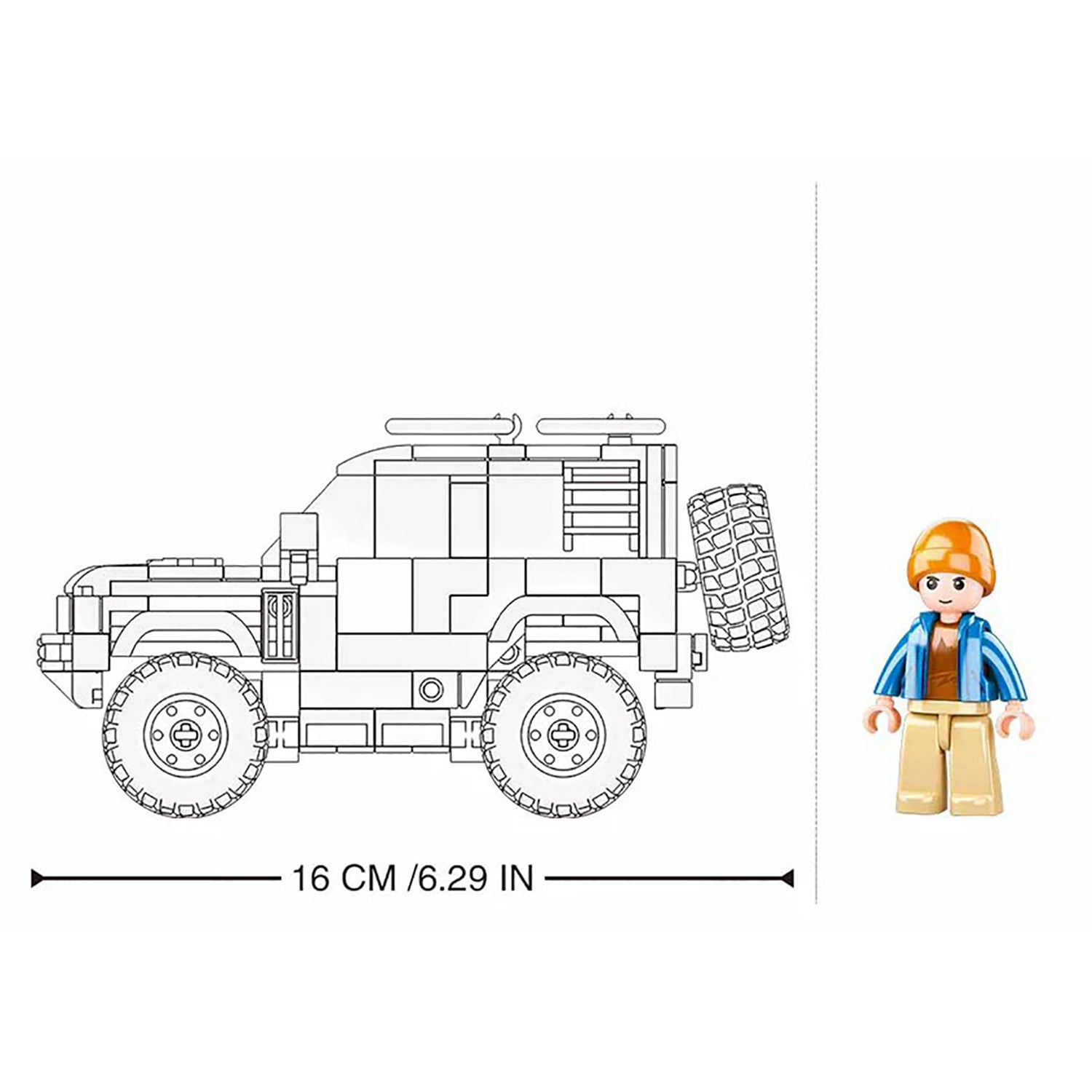 Sluban - Ensemble de Blocs de Construction Camion SUV avec 1 Figurine, 317 Pièces - Simple Boutique