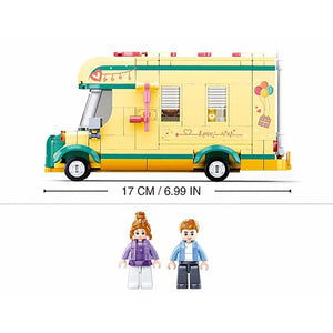 Sluban - Ensemble de Blocs de Construction Camping-Car d'été avec 2 Figurines, 314 Pièces - Simple Boutique