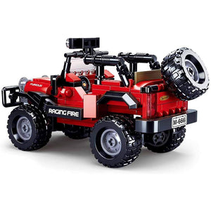 Sluban - Ensemble de Blocs de Construction Jeep avec 1 Figurine, 253 Pièces - Simple Boutique