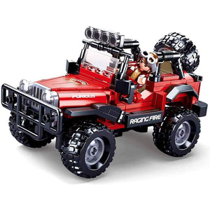 Sluban - Ensemble de Blocs de Construction Jeep avec 1 Figurine, 253 Pièces - Simple Boutique
