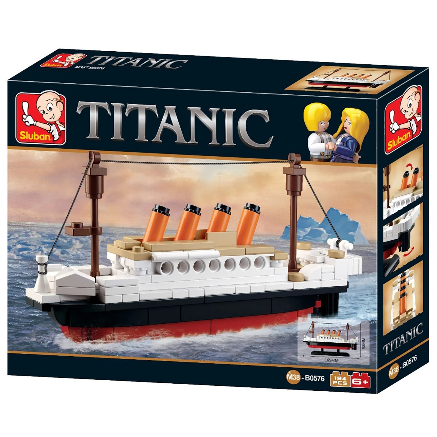 Sluban - Ensemble de Blocs de Construction Titanic avec 2 Figurines, 194 Pièces - Simple Boutique