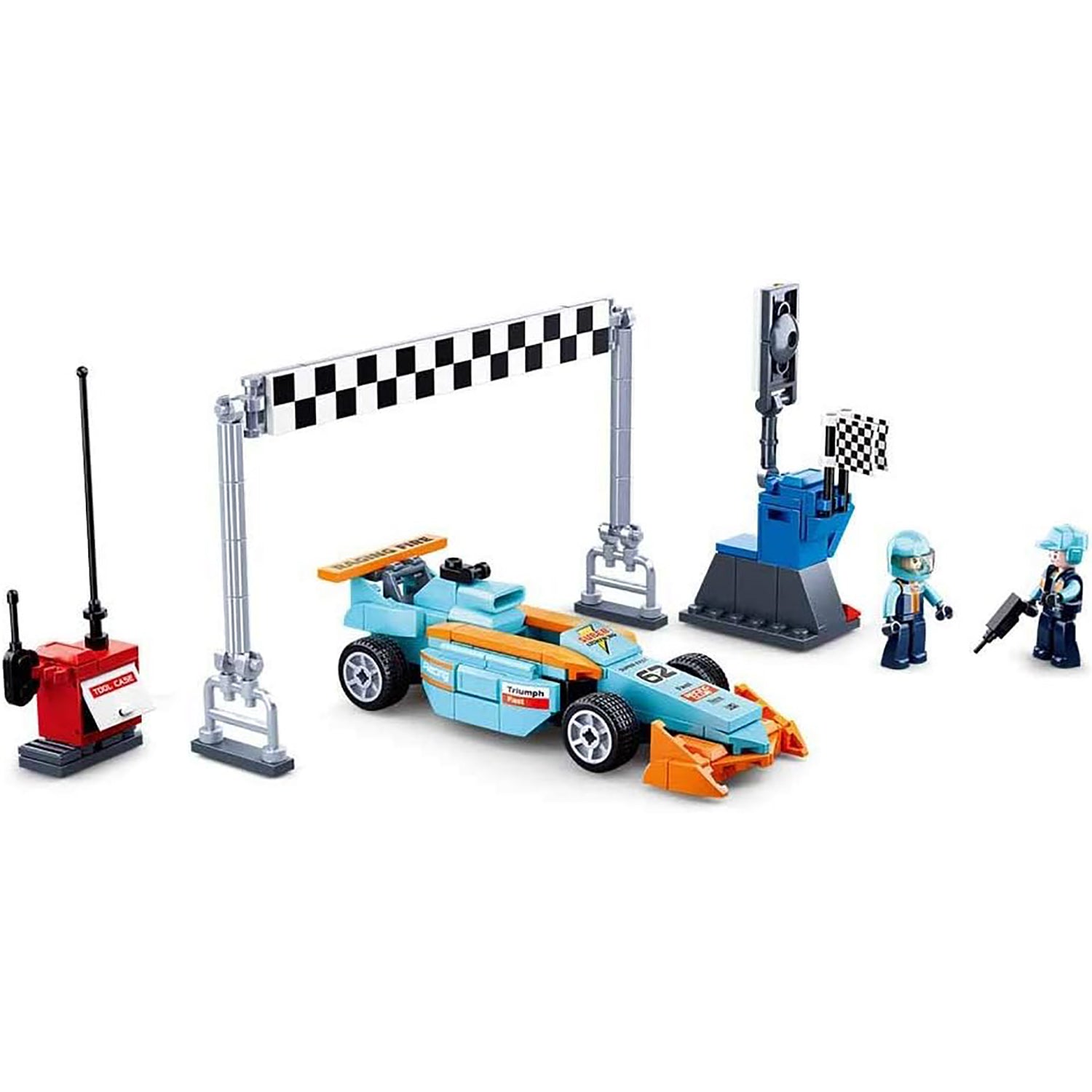 Sluban - Ensemble de Blocs de Construction Voiture de Course avec 2 Figurines, 210 Pièces - Simple Boutique