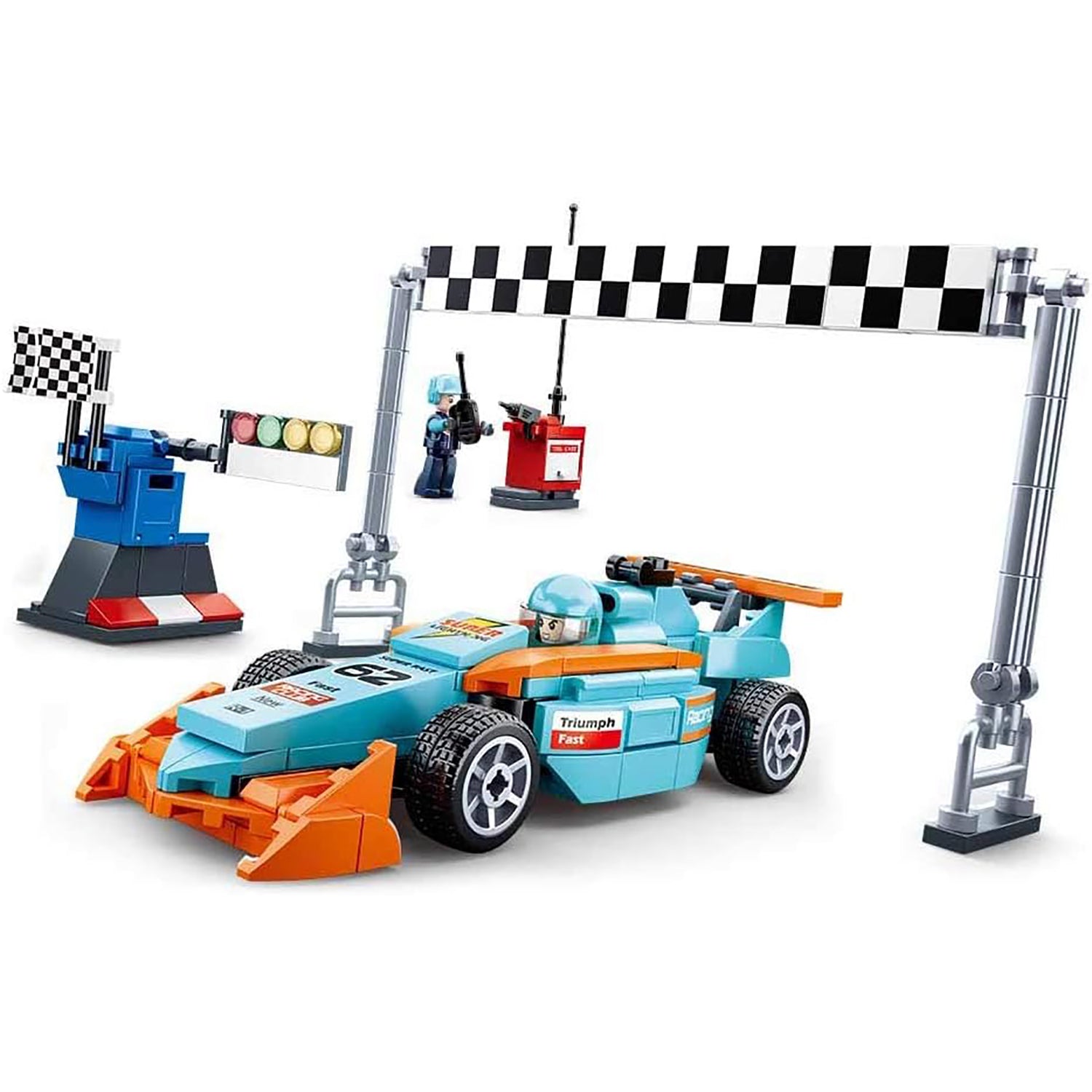 Sluban - Ensemble de Blocs de Construction Voiture de Course avec 2 Figurines, 210 Pièces - Simple Boutique