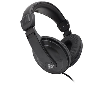 SoundJUNKIE - Casque d'écoute Stéréo Filaire avec Contrôle du Volume, Noir - Simple Boutique