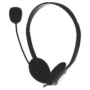 SoundJUNKIE - Casque d'écoute Stéréo pour Ordinateur Avec Microphone, Bandeau Réglable, Noir - Simple Boutique