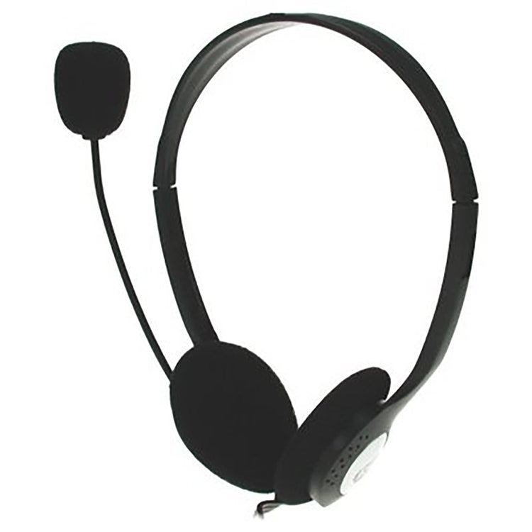 SoundJUNKIE - Casque d'écoute Stéréo pour Ordinateur Avec Microphone, Bandeau Réglable, Noir - Simple Boutique