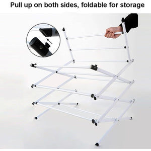 StarNight - Étendoir à Linge Vertical Pliable, 23.6" X 13.75" X 41.3", Blanc - Simple Boutique