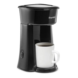 Starfrit - Cafetière à Portion Individuelle, Base antidérapante, Compact, Noir - Simple Boutique