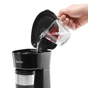 Starfrit - Cafetière à Portion Individuelle, Base antidérapante, Compact, Noir - Simple Boutique