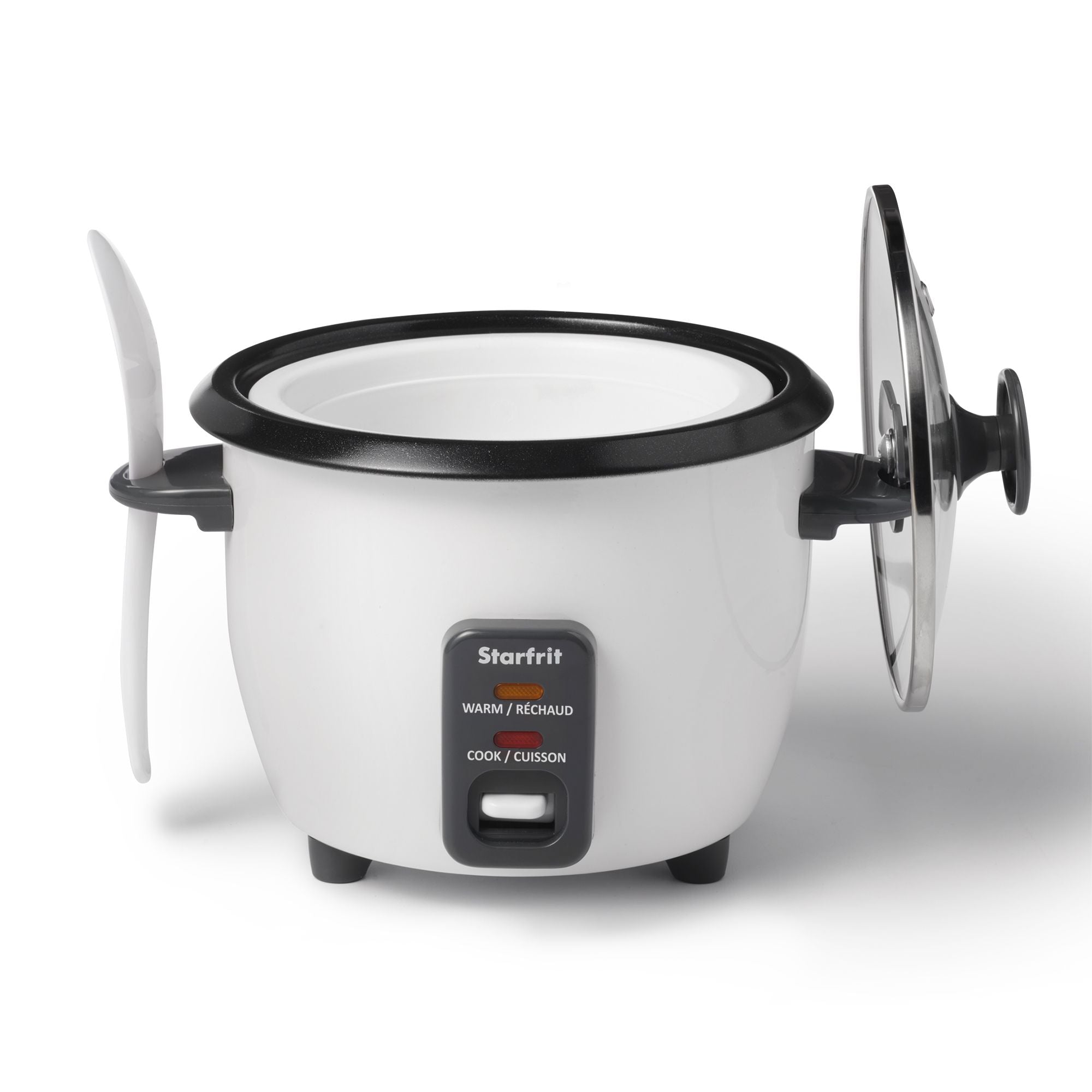 Starfrit - Cuiseur à Riz Électrique avec Revêtement en Céramique, Capacité de 6 Tasses, Blanc - Simple Boutique