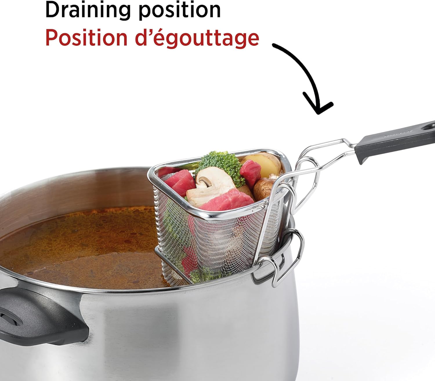 Starfrit - Ensemble de 2 Grands Paniers de Cuisson pour Fondue en Acier Inoxydable, Capacité de 400ml - Simple Boutique