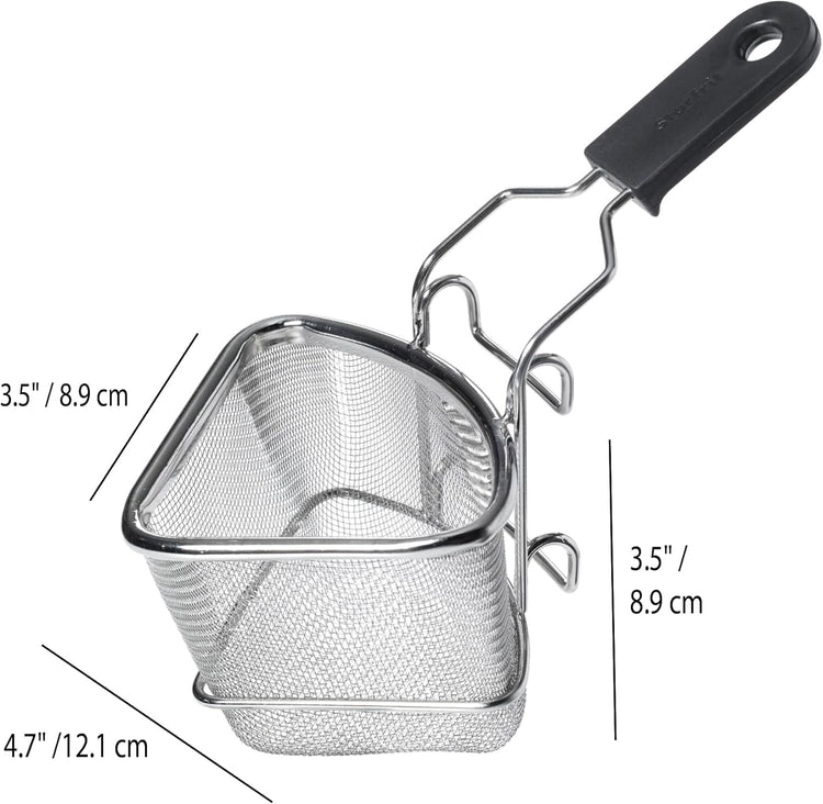 Starfrit - Ensemble de 2 Grands Paniers de Cuisson pour Fondue en Acier Inoxydable, Capacité de 400ml - Simple Boutique