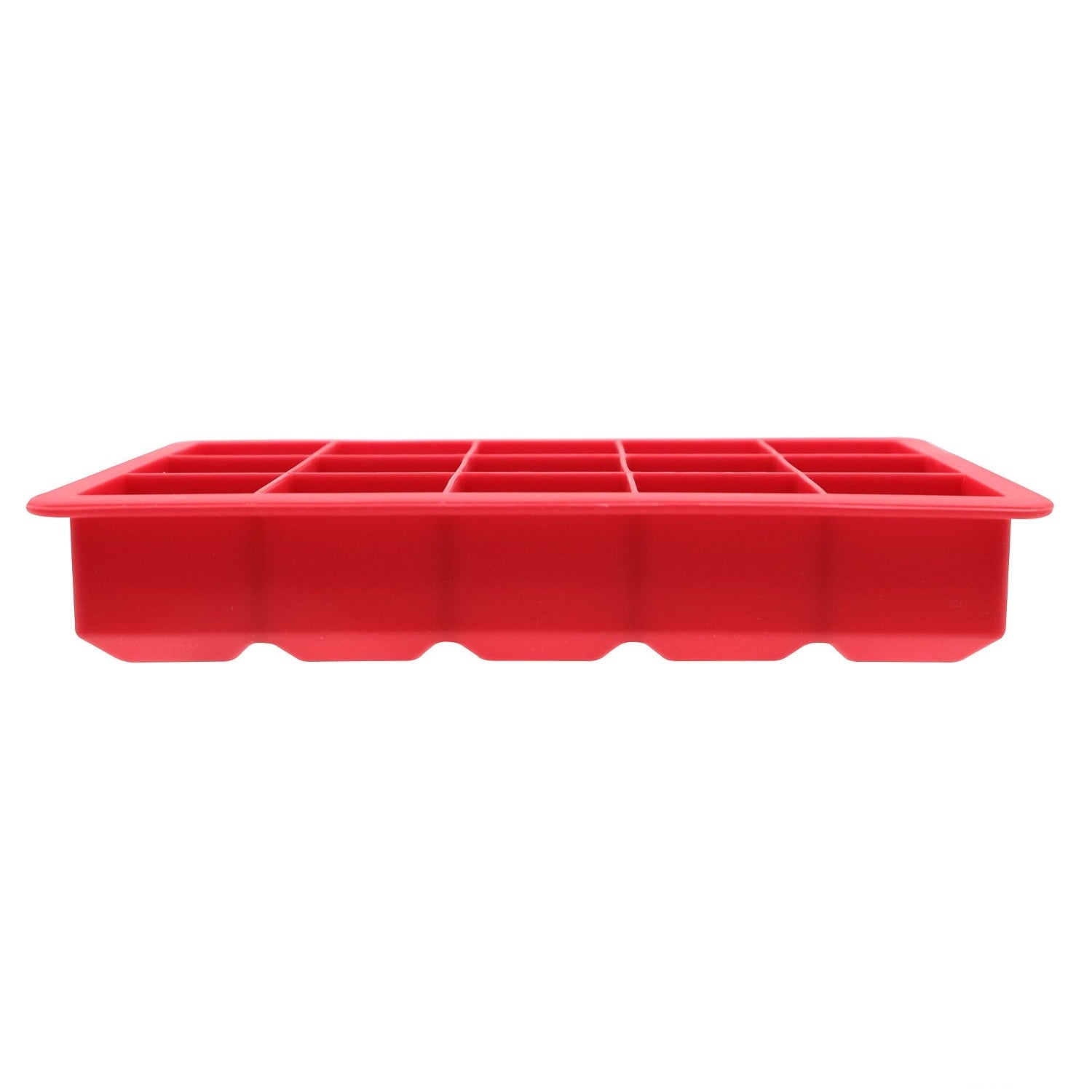 Starfrit - Ensemble de 2 Moules à Glaçon en Silicone Souple, Capacité de 15 Cubes, Rouge - Simple Boutique