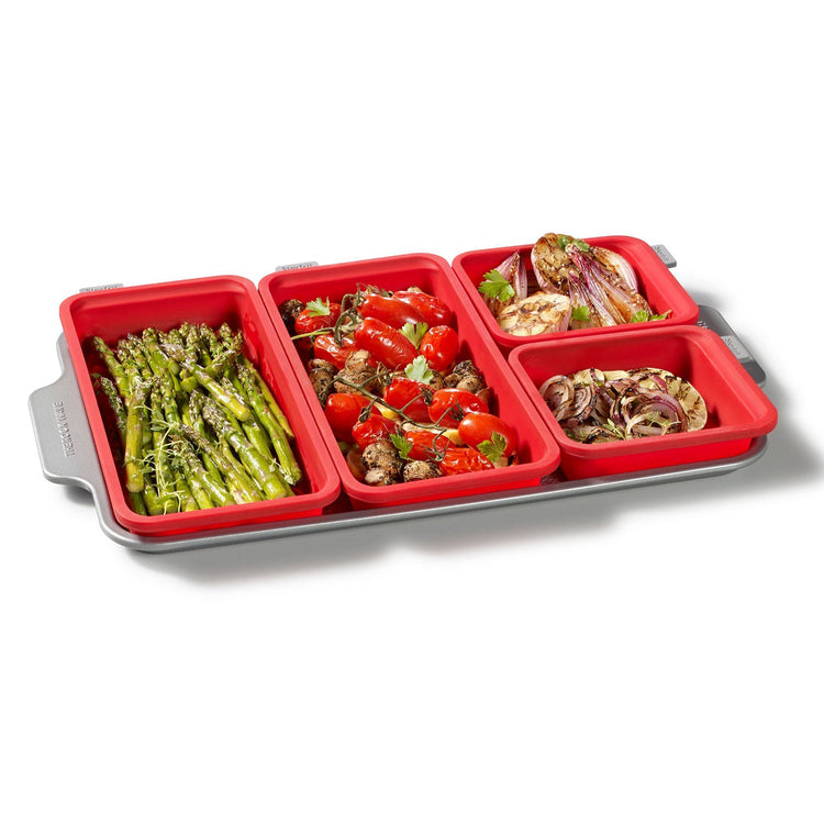 Starfrit - Ensemble de 2 Plats de Cuisson en Silicone Souple, Va au Lave-Vaiselle, Rouge - Simple Boutique