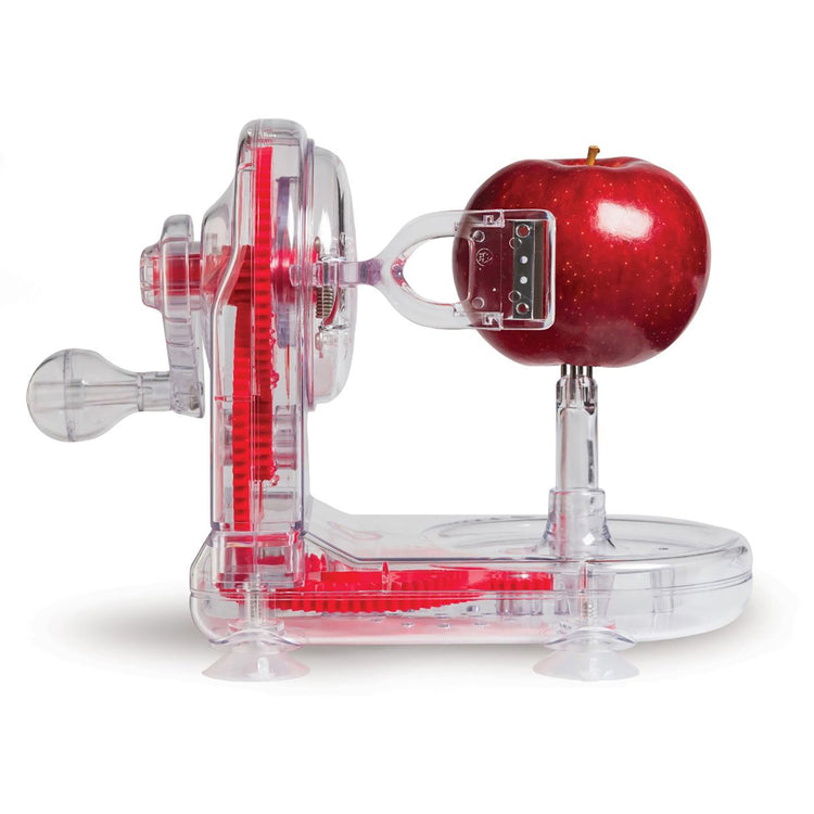Starfrit - Éplucheur de Pomme Pro Peeler, Base à Succion Antidérapante, Rouge - Simple Boutique