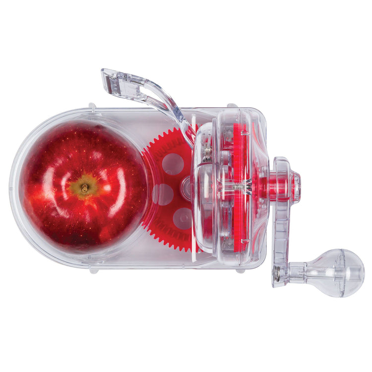 Starfrit - Éplucheur de Pomme Pro Peeler, Base à Succion Antidérapante, Rouge - Simple Boutique